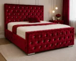 Ruby Red Florida 6ft Super King Bed – 200×200cm Luxury Upholstered Frame - Image 2