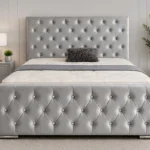 Luxury Silver Florida Bed 6ft – 200×200cm Super King Upholstered Frame