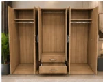 Modern Elegant 6 Door Wardrobe with Mirrors, Drawers and Spacious Storage - Image 2