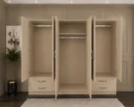 Spacious Wardrobe with 6 Doors, Mirrors and Storage Drawers | Stylish Contemporary Bedroom Storage Unit for Everyday Organisation - Image 3