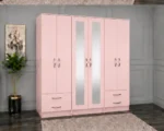 Stylish 6 Door Wardrobe with Large Internal Storage and Drawers | Elegant Mirrored Bedroom Storage Unit for Modern Homes - Image 5