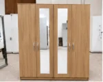 4 Door Full-Length Mirrored Wardrobe – Premium Modern Clothes Storage for Bedroom