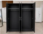 Premium 4 Door Bedroom Wardrobe with Full-Length Mirrors – Modern Spacious Storage Solution - Image 3