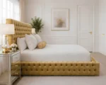 The Golden Empress – Premium Velvet Super King Bed - Image 3