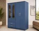 Stylish 4 Door Bedroom Storage Wardrobe with 2 Mirrors and 2 Spacious Drawers - Image 2