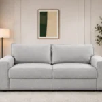 Modern Light Grey 2-Seater Sofa | Elegant Luxury Living Room Couch