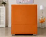 Orange Velvet Florida Single Bed Frame - 90 × 190 cm Upholstered Bed - Image 4