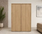 Contemporary 4 Door Wardrobe with 2 Mirrored Sections and 2 Built-In Drawers - Image 3