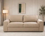 Elegant Beige 2-Seater Sofa _ Modern Luxury Living Room Sofa