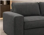Elegant Comfort dark grey 2-Seater Sofa | Elegant Luxury Living Room Couch - Image 3