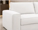 Modern White 2-Seater Sofa | Elegant Luxury Living Room Couch - Image 5