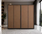 Charcoal Grey 6 Door Wardrobe with Drawers – Contemporary Bedroom Storage - Image 4