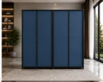 Navy Blue 6 Door Wardrobe – Spacious Contemporary Bedroom Furniture - Image 4