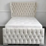 Platinum White 3ft Oxford Bed – Luxury Bedroom Design with Mattress