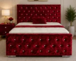 Ruby Red Florida 6ft Super King Bed – 200×200cm Luxury Upholstered Frame