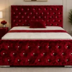 Ruby Red Florida 6ft Super King Bed – 200×200cm Luxury Upholstered Frame