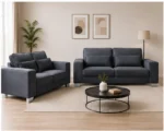 Luxury Dark Grey Sofa Set – Modern 2+3 Seater Living Room Furniture