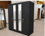 Premium 4 Door Bedroom Wardrobe with Full-Length Mirrors – Modern Spacious Storage Solution - Image 4