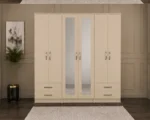 Spacious Wardrobe with 6 Doors, Mirrors and Storage Drawers | Stylish Contemporary Bedroom Storage Unit for Everyday Organisation - Image 2