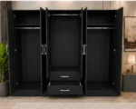 Premium Bedroom Storage Cabinet with 6 Doors and Mirrored Panels - Image 4