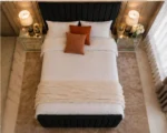 Stylish Black King Panel Bed – 180x200cm, Modern Design - Image 3