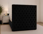 Sophisticated Black Ambassador Bed – Contemporary Padded Single Bed 3ft | 90×190 cm - Image 3