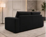 Luxury Black 2-Seater Sofa | Elegant Luxury Living Room Couch - Image 5