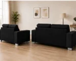 Elegant Sofa Set Black – Contemporary 3+2 Seater Sofa for Stylish Home - Image 5