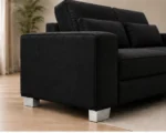 Elegant Sofa Set Black – Contemporary 3+2 Seater Sofa for Stylish Home - Image 3