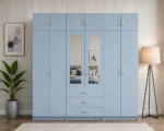 Premium Bedroom Wardrobe with 6 Doors 2 Mirrors & Multiple Storage Drawers