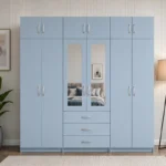 Premium Bedroom Wardrobe with 6 Doors 2 Mirrors & Multiple Storage Drawers