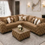 Luxury Ashton Fabric Sectional – Elegant Contemporary Corner Living Room Sofa