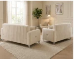 ORION Turkish Luxury Sofa Set Plush Velvet - Vertical Channel Design & Premium Comfort - Image 4