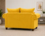 Yellow 2 Seater Chesterfield Sofa – Luxury Tufted Rolled Arm Sofa - Image 3