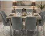 Luxury Dining Table with 6 Chairs Set – Sophisticated Dining Furniture Designed for Family Meals and Gatherings - Image 4