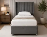 Charcoal Grey 3ft Storage Bed – Sleek Upholstered Ottoman Style