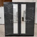 Spacious 4 Door Mirrored Bedroom Wardrobe with Full-Length Mirrors – Elegant Modern Furniture
