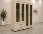 Modern 4 Door Mirrored Wardrobe with 4 Integrated Mirrors and 2 Convenient Storage Drawers - Image 2