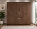 Premium 6 Door Clothes Storage Spacious Wardrobe with Triple Drawers