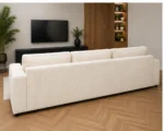 Modern off white L-Shaped Sectional Sofa | Elegant Luxury Corner Couch - Image 5
