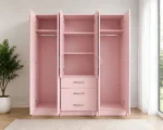 Elegant Modern 6 Door Wardrobe Ample Storage with 3 Convenient Drawers - Image 5