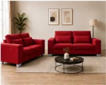 Stylish Sofa Set Red – Modern 3+2 Seater Seating for Elegant Living Room