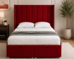 Scarlet Red Super King Bed – Luxury 6ft Upholstered Ottoman Frame for Contemporary Bedrooms - Image 2
