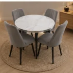 Modern Home Dining Table Set with Round Table and 4 Chairs (Copy)