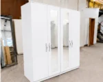 Stylish 4 Door Wardrobe with Full-Length Mirror Design – Modern Bedroom Clothes Storage Furniture - Image 2