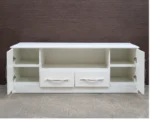 Contemporary TV Stand with Spacious Storage Drawers & Side Compartments – Modern Entertainment Unit