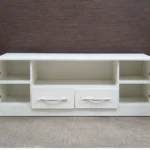 Contemporary TV Stand with Spacious Storage Drawers & Side Compartments – Modern Entertainment Unit