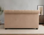 Modern Beige Sleigh King Size Bed Frame-Luxury 5ft Bed - Image 4