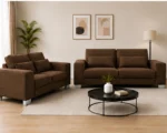 Contemporary Brown Luxury Sofa – Modern 3+2 Seater Set for Stylish Living Space
