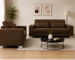 Contemporary Brown Luxury Sofa – Modern 3+2 Seater Set for Stylish Living Space - Image 2